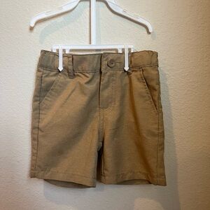 Tan Casual Cotton Blend Shorts